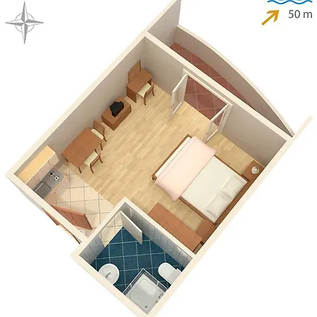 Studio Razanac 5766b 公寓 *